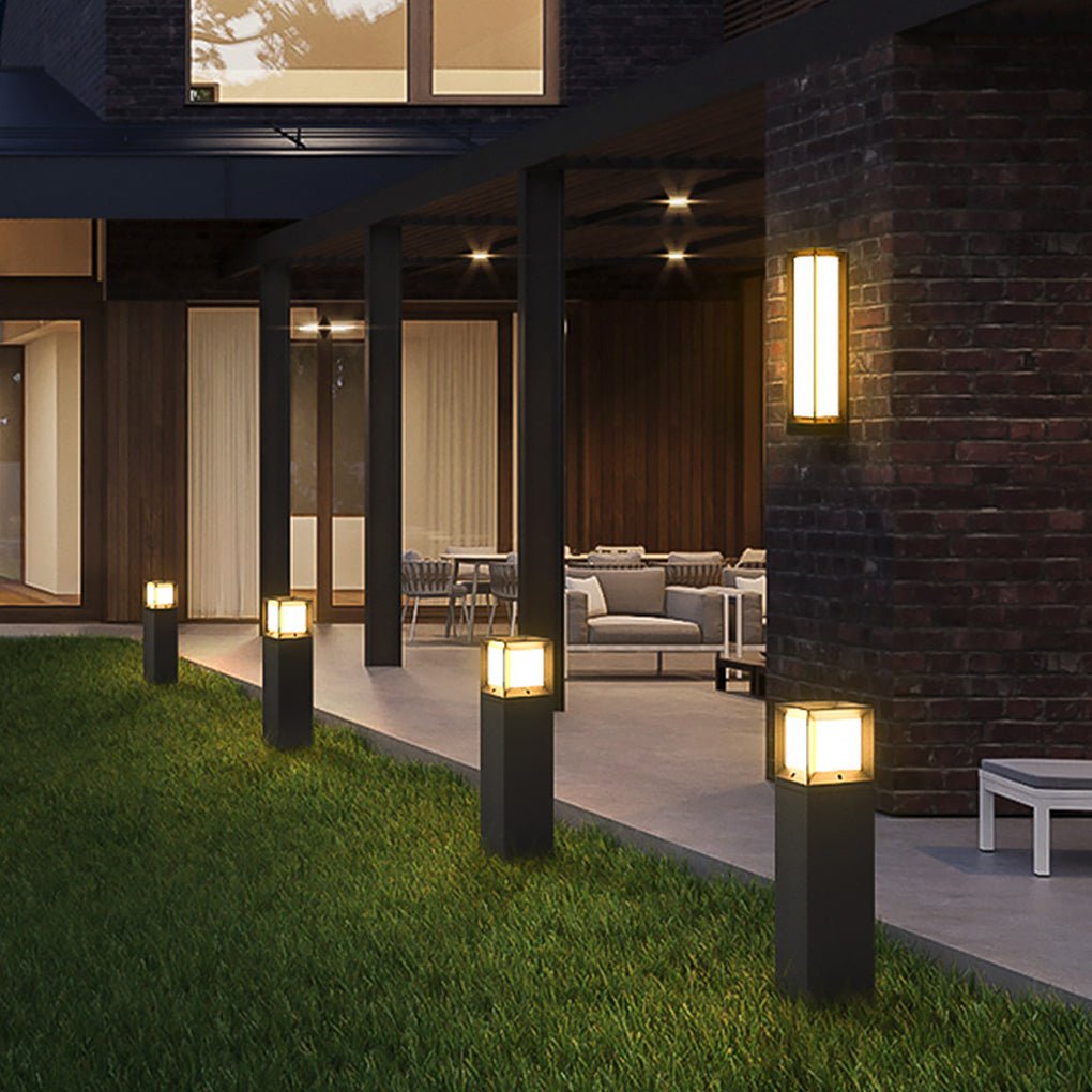 Outdoor Landscape Decorative Lighting Solar Waterproof High Pole Post Lights For Villa Courtyard