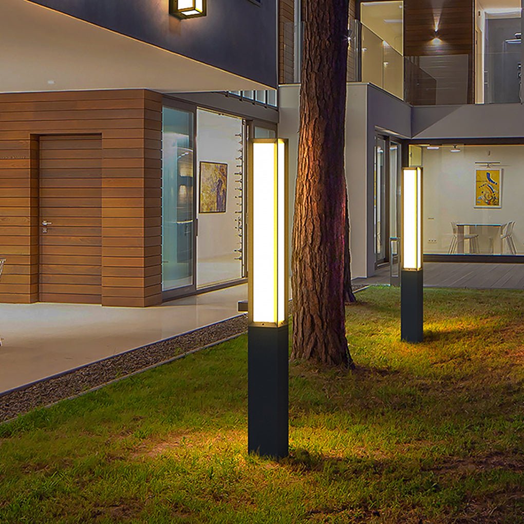 Outdoor Landscape Decorative Lighting Solar Waterproof High Pole Post Lights For Villa Courtyard