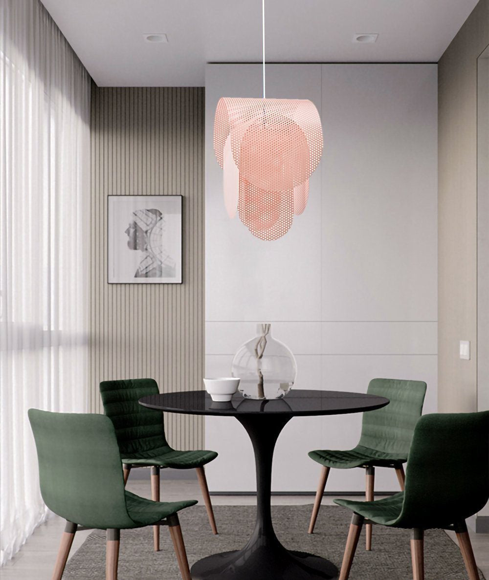 Metal Pendant Lamp with Perforated Shade