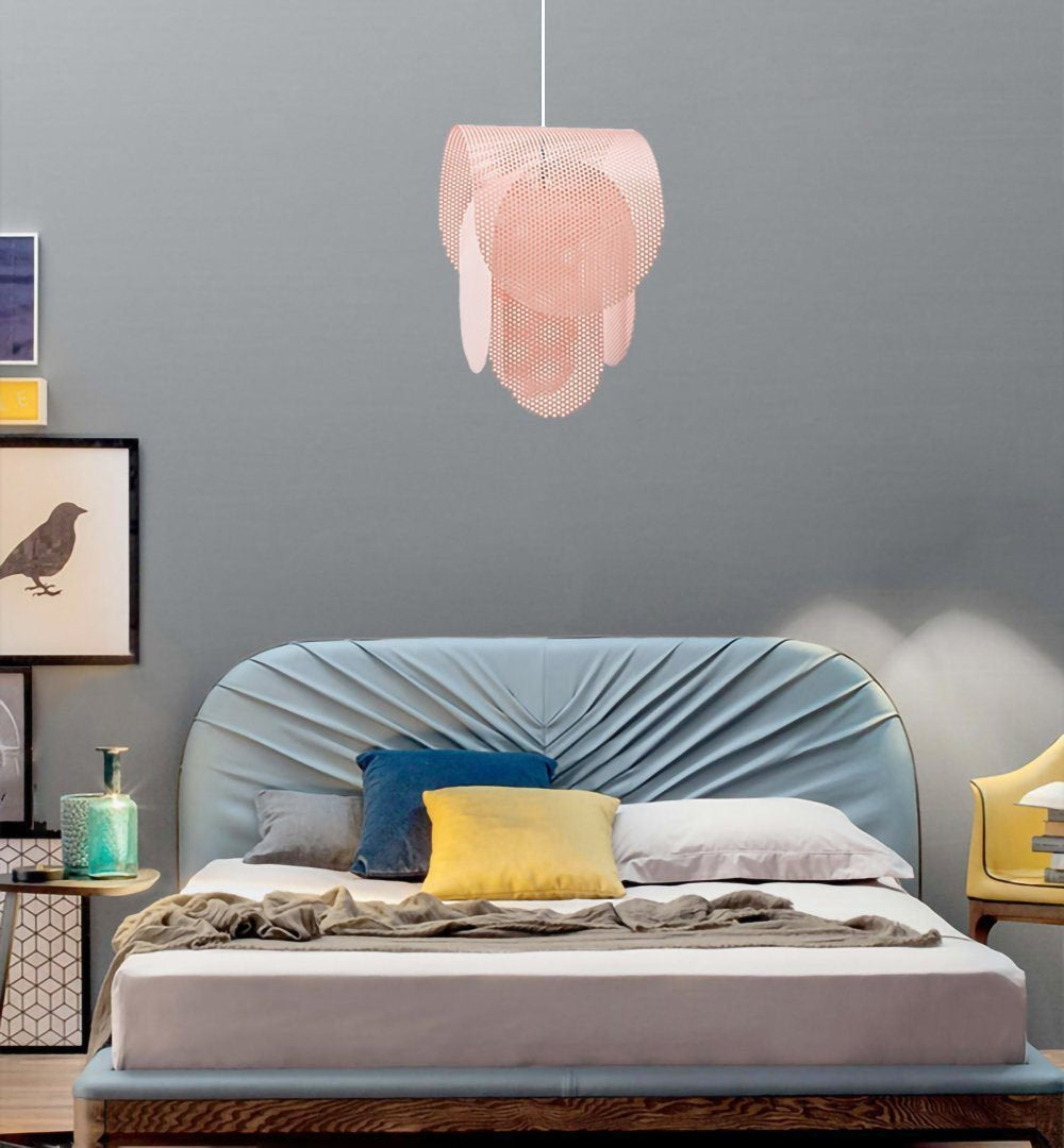 Metal Pendant Lamp with Perforated Shade