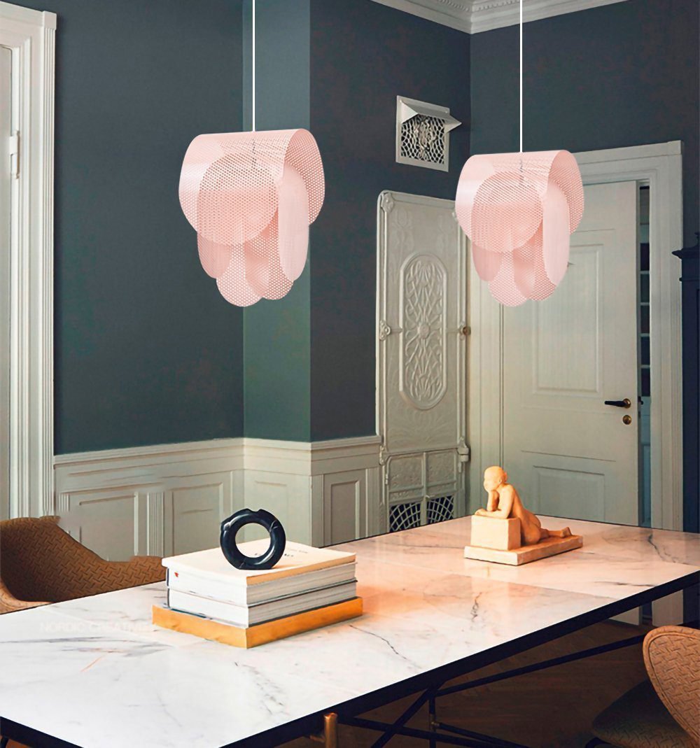 Metal Pendant Lamp with Perforated Shade