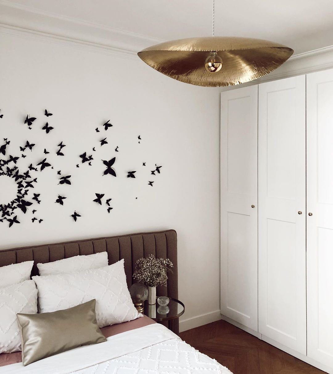 Hammered Brass Hanging Pendant Light