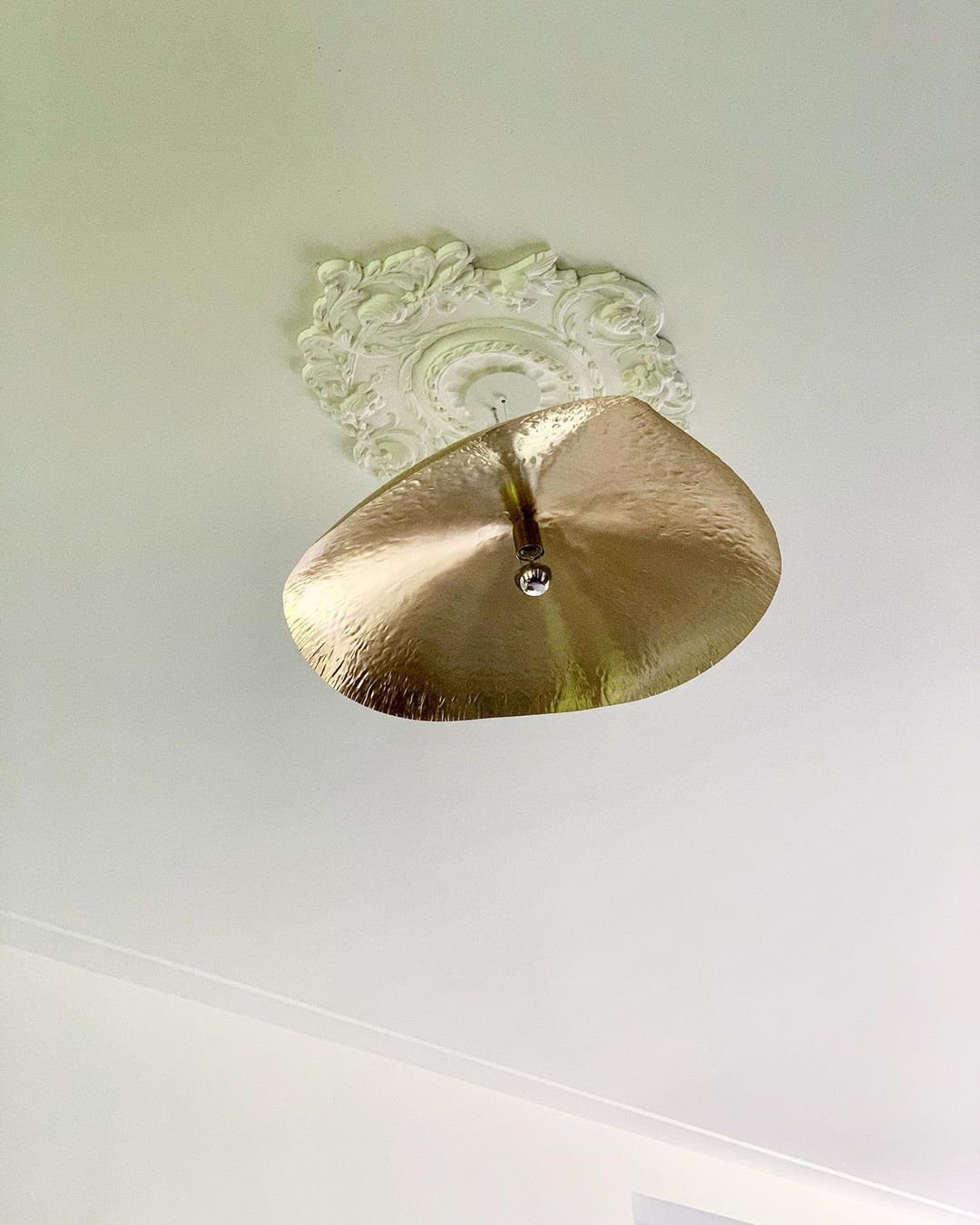 Hammered Brass Hanging Pendant Light