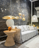 Hammered Brass Hanging Pendant Light