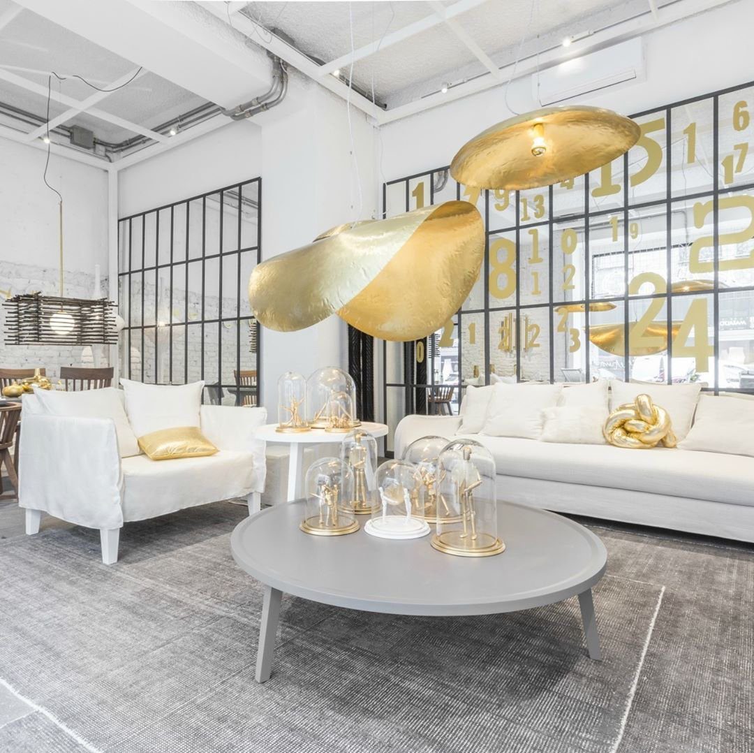 Hammered Brass Hanging Pendant Light