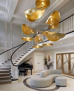 Hammered Brass Hanging Pendant Light