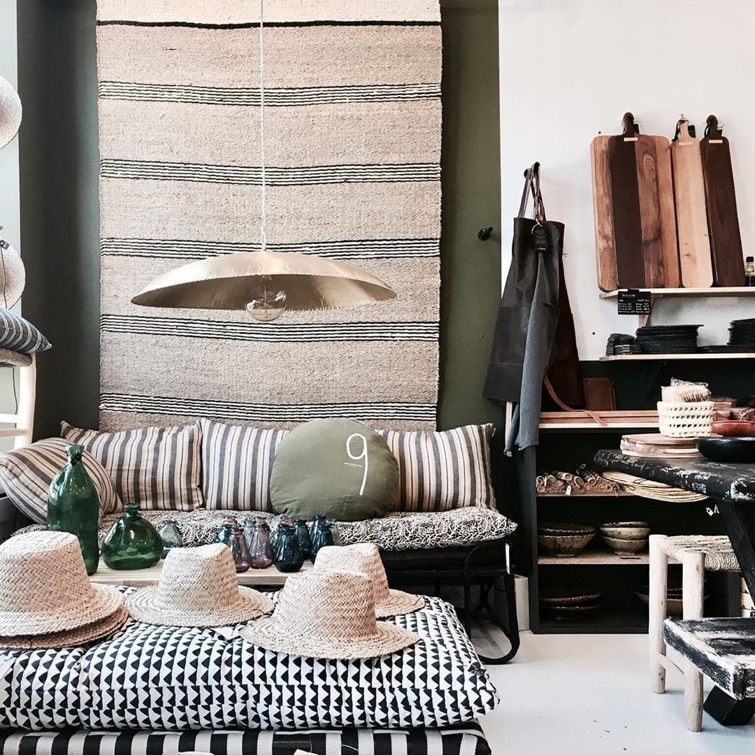 Hammered Brass Hanging Pendant Light