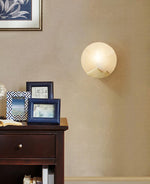 Polished Brass Wall Sconce with Alab