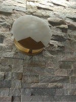 Polished Brass Wall Sconce with Alab