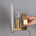 Polished Brass Wall Sconce with Alab
