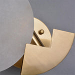 Polished Brass Wall Sconce with Alab