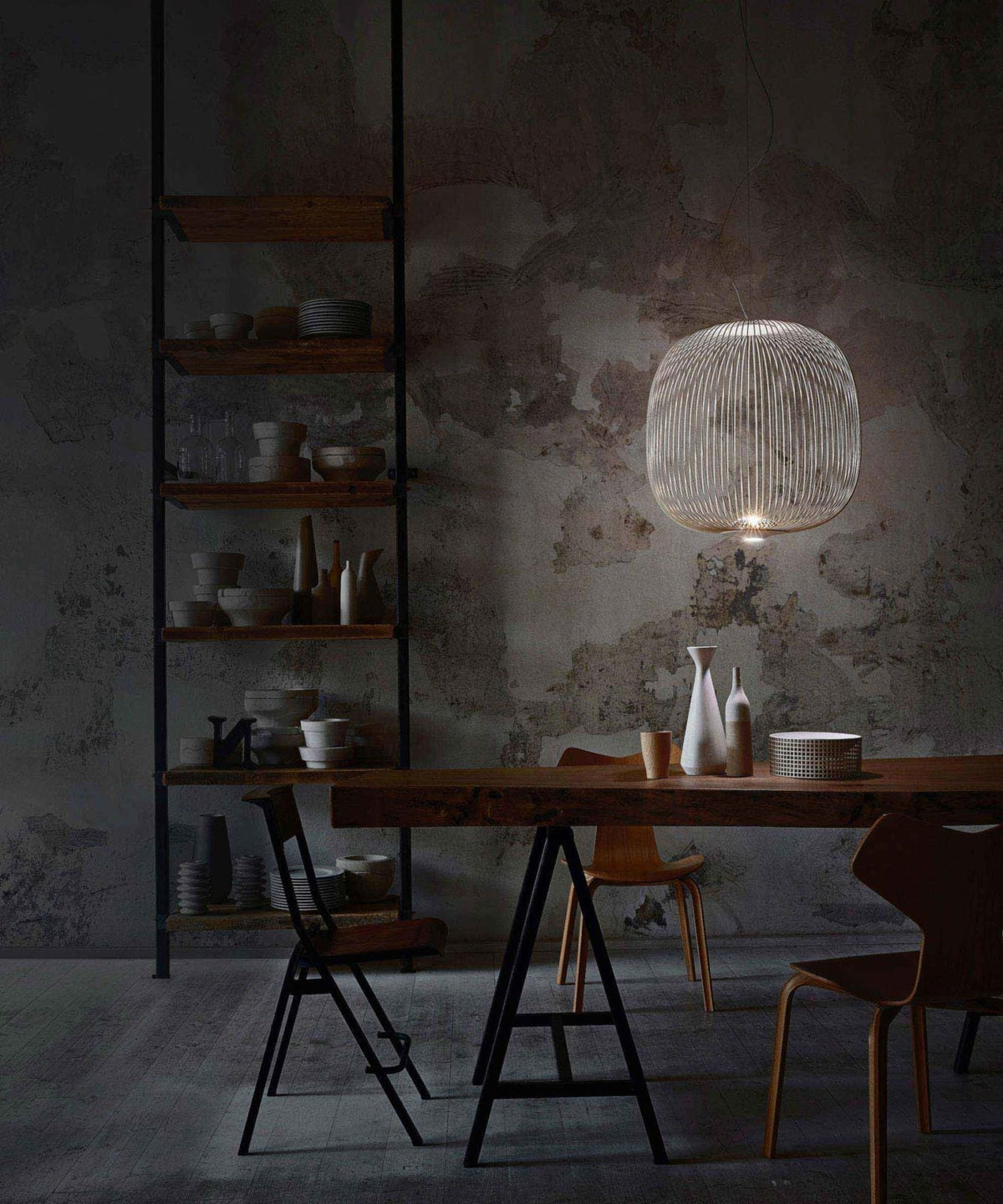 Spoke Suspension Pendant Light