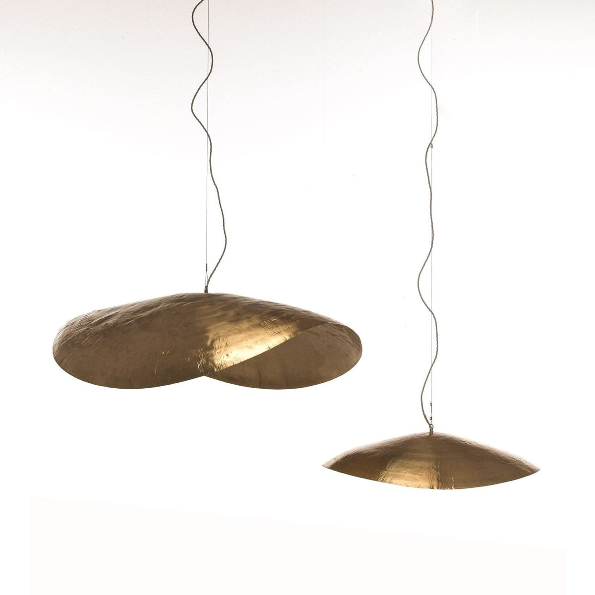 Hammered Brass Hanging Pendant Light