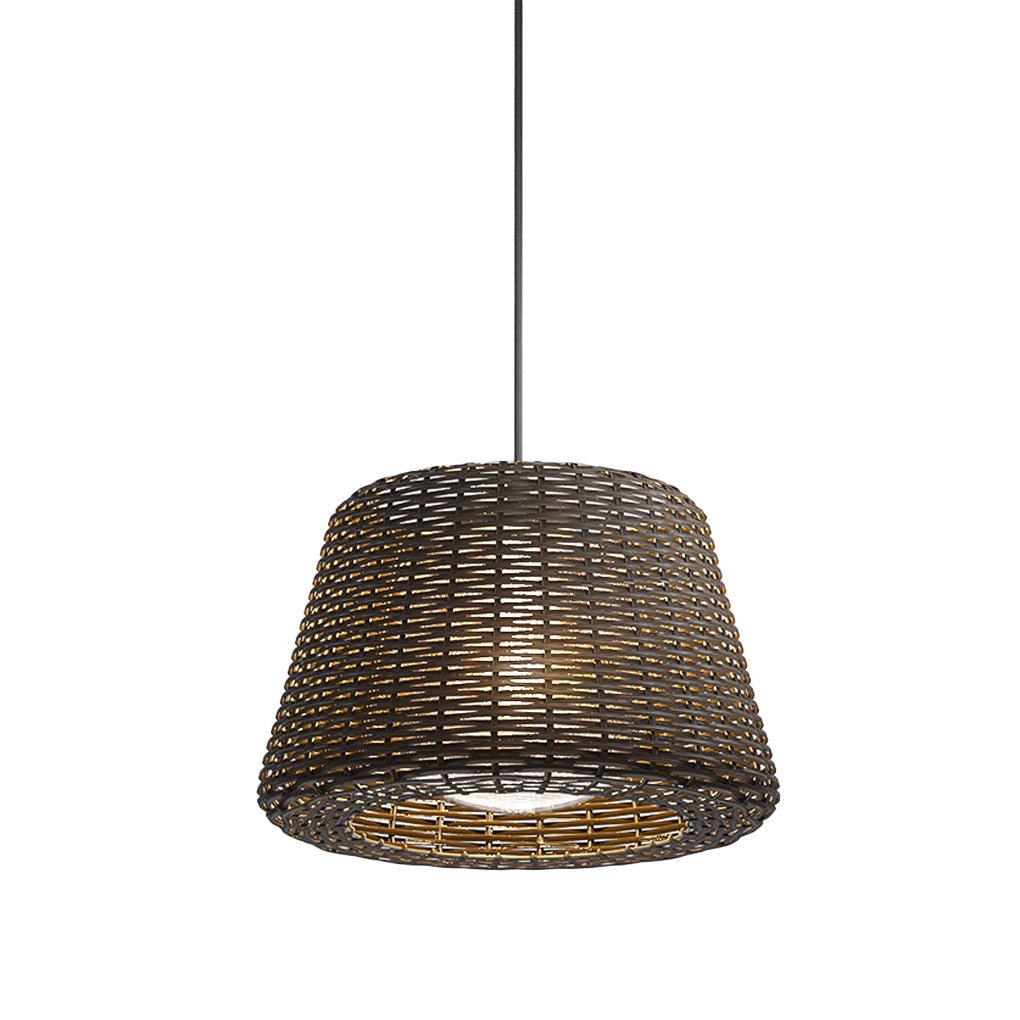 Ralph 1 Light Outdoor Pendant Light Led Suspension Lamp With Rattan Shade