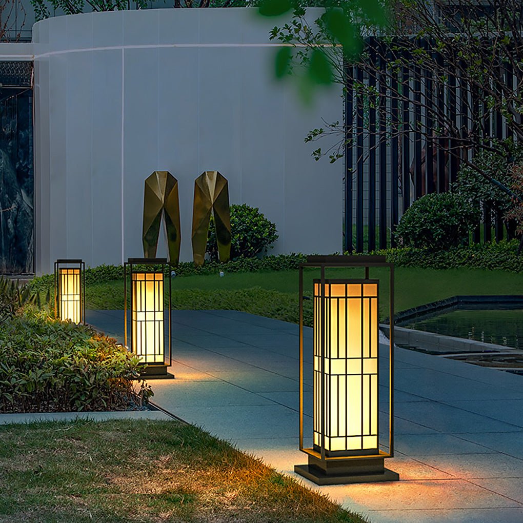 Retro Chinese Style Solar Led Waterproof Garden Decorative Lights Landscape Lighting