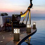 Retro European Square Outdoor Waterproof Led Garden Light Solar Landscape Decorative Lamp