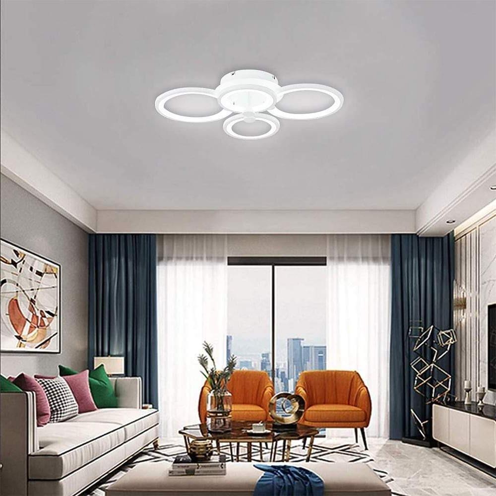 Elegant Semi Flush Mount Ceiling Lights With Unique Overlapping Rings