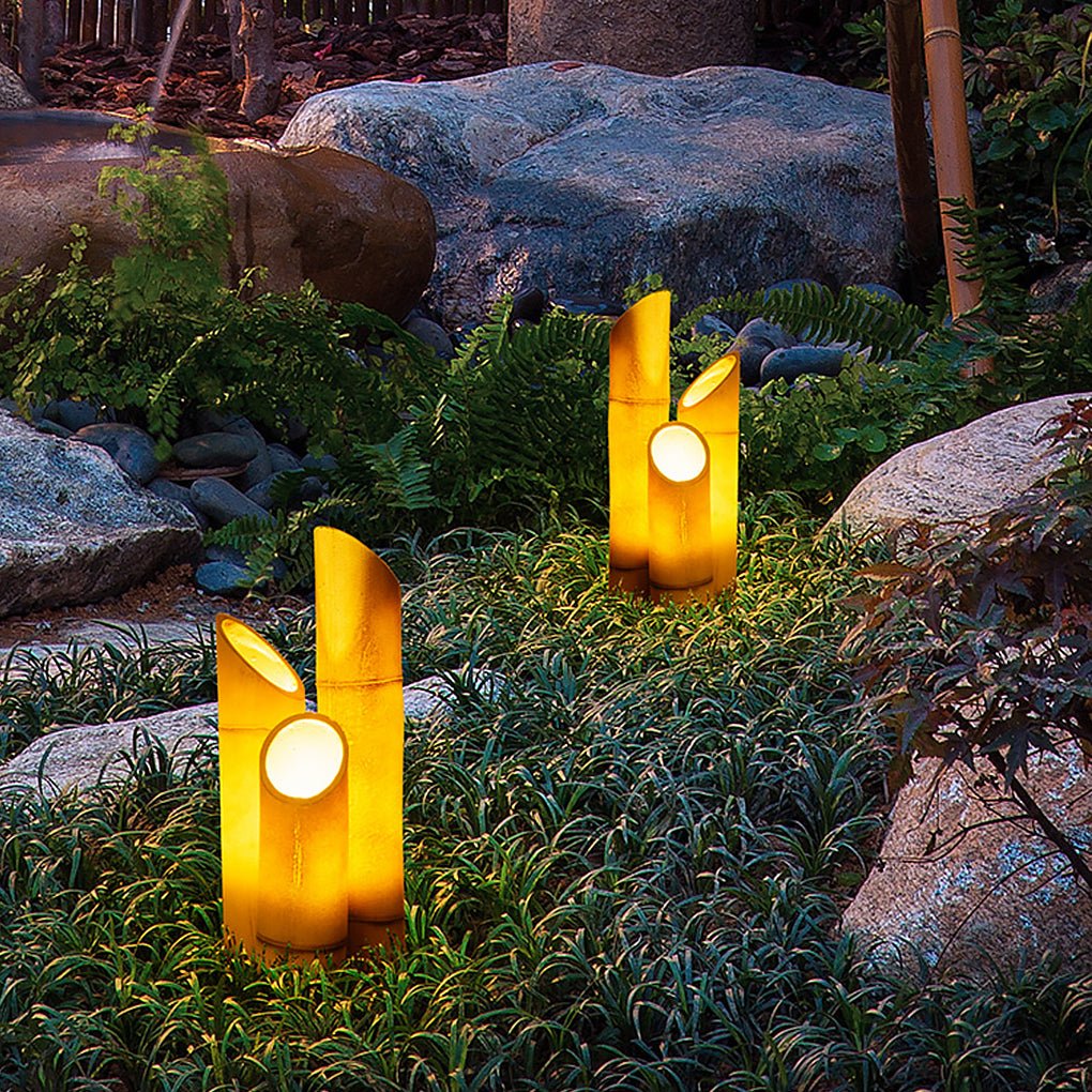 Simulation Bamboo Design Outdoor Waterproof Led Landscape Lighting Decorative Lamp