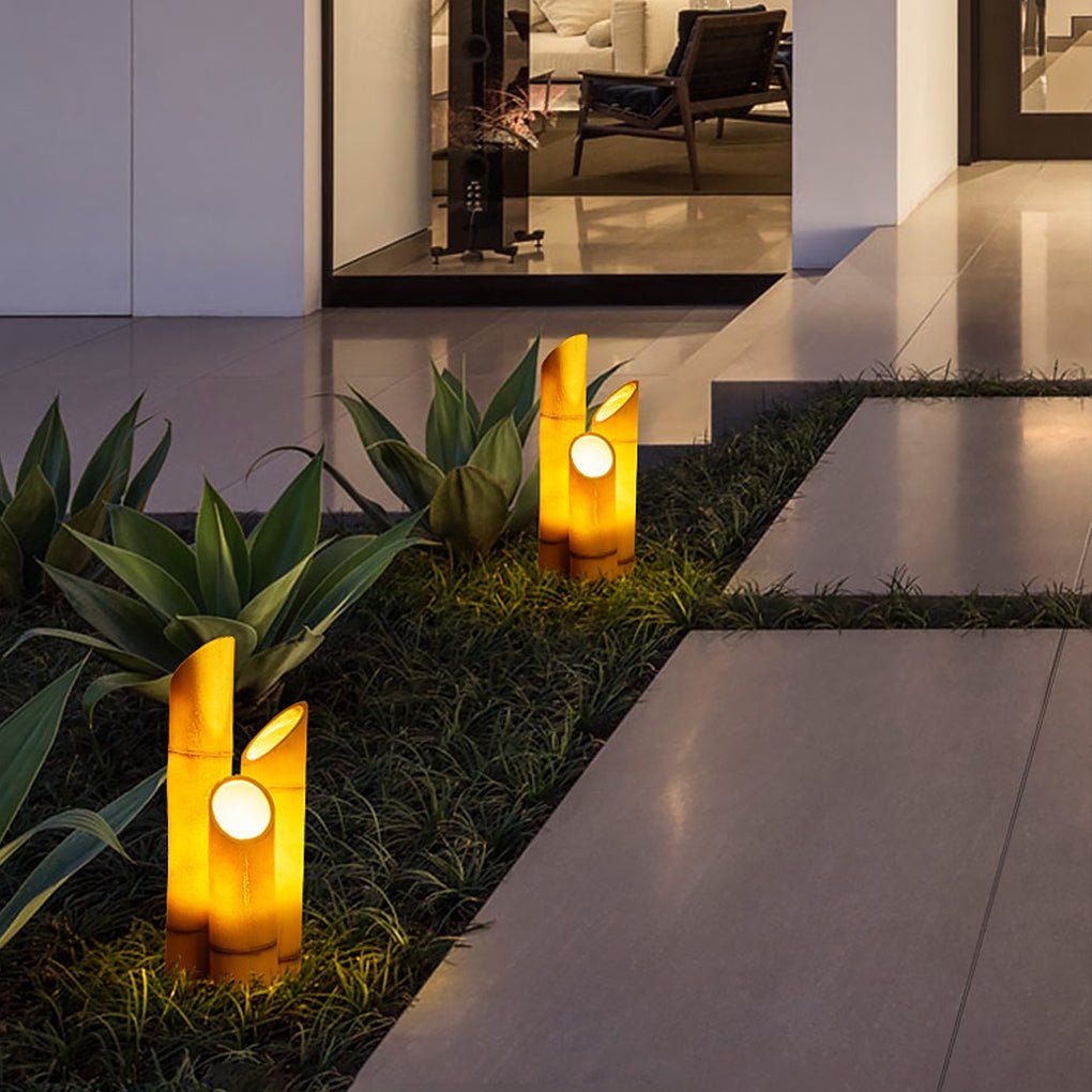Simulation Bamboo Design Outdoor Waterproof Led Landscape Lighting Decorative Lamp