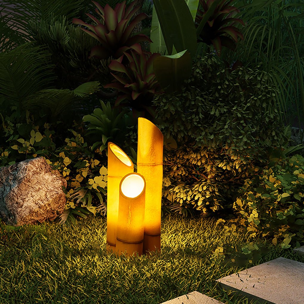 Simulation Bamboo Design Outdoor Waterproof Led Landscape Lighting Decorative Lamp