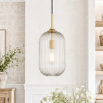 modern-farmhouse-ribbed-clear-glass-pendant-light-for-kitchen-island