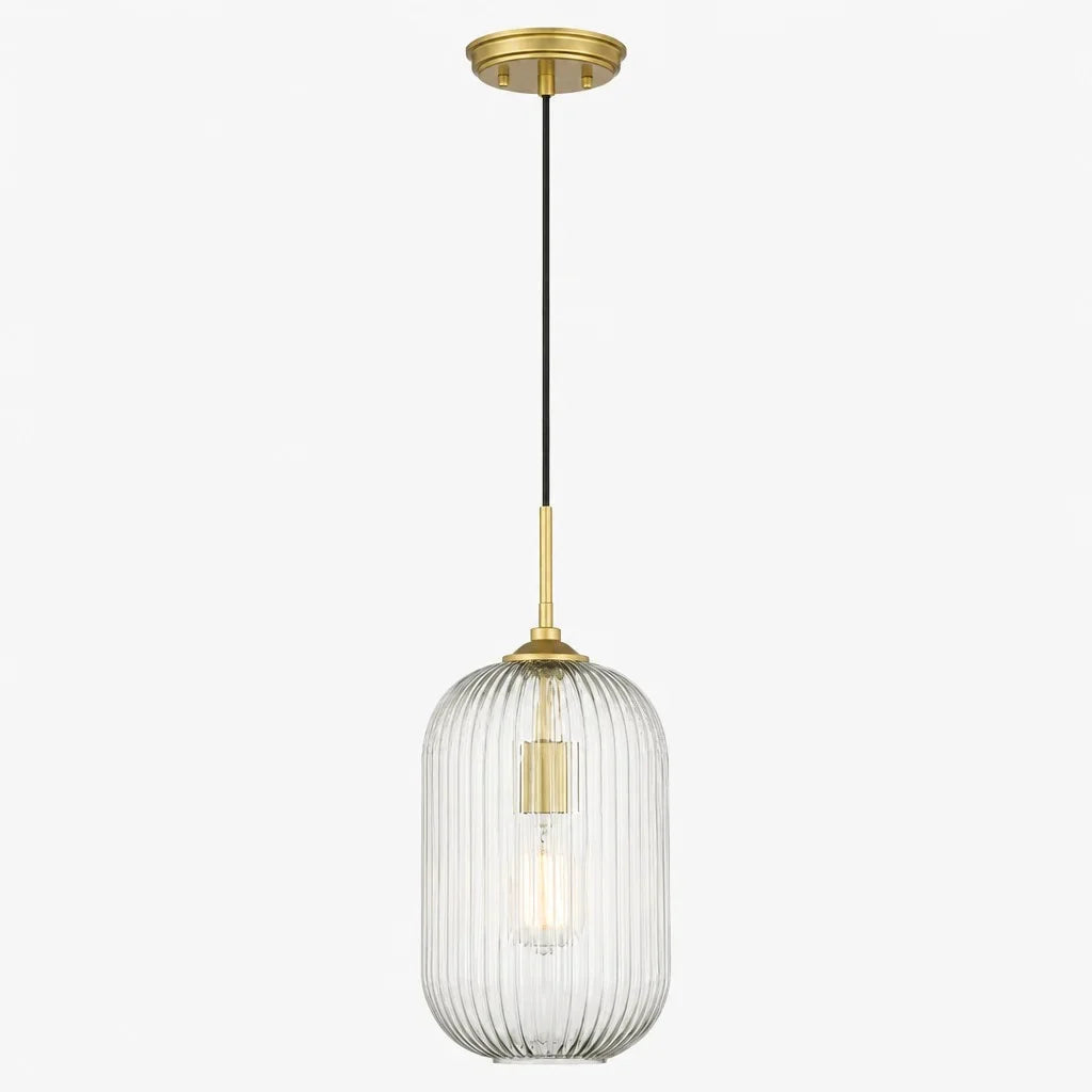 modern-farmhouse-ribbed-clear-glass-pendant-light-for-kitchen-island