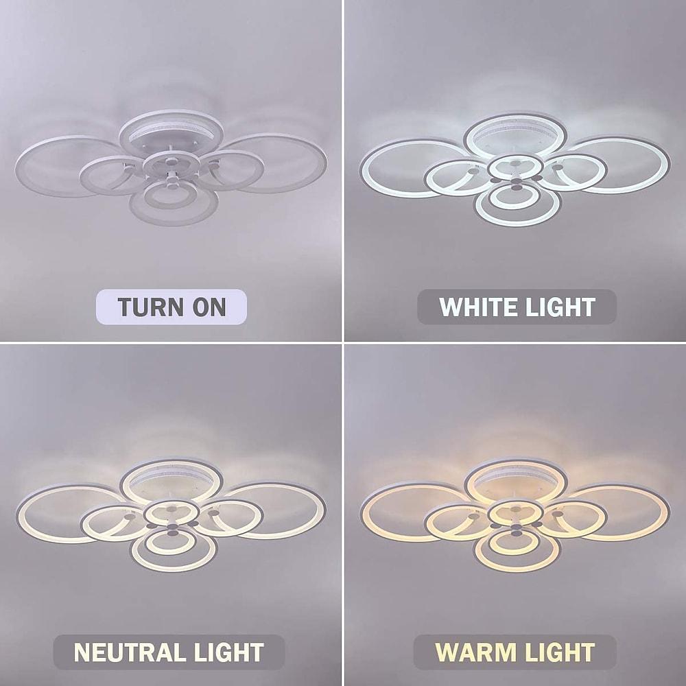 Elegant Semi Flush Mount Ceiling Lights With Unique Overlapping Rings
