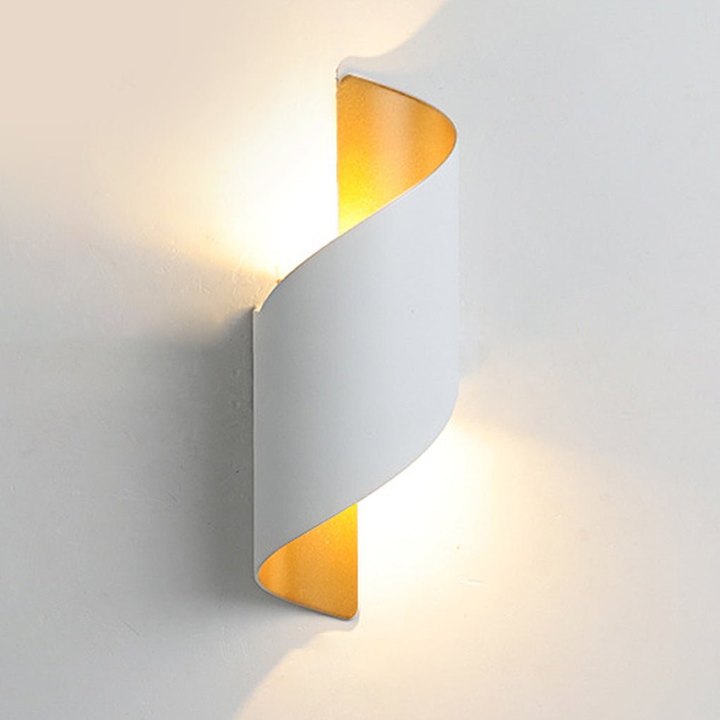 Unique Spiral Design Led Waterproof Two Way Luminous Wall Light For Aisle Balcony