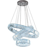 Chrome Crystal 3 Tier Pendant Light Modern Chandelier