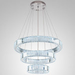 Chrome Crystal 3 Tier Pendant Light Modern Chandelier