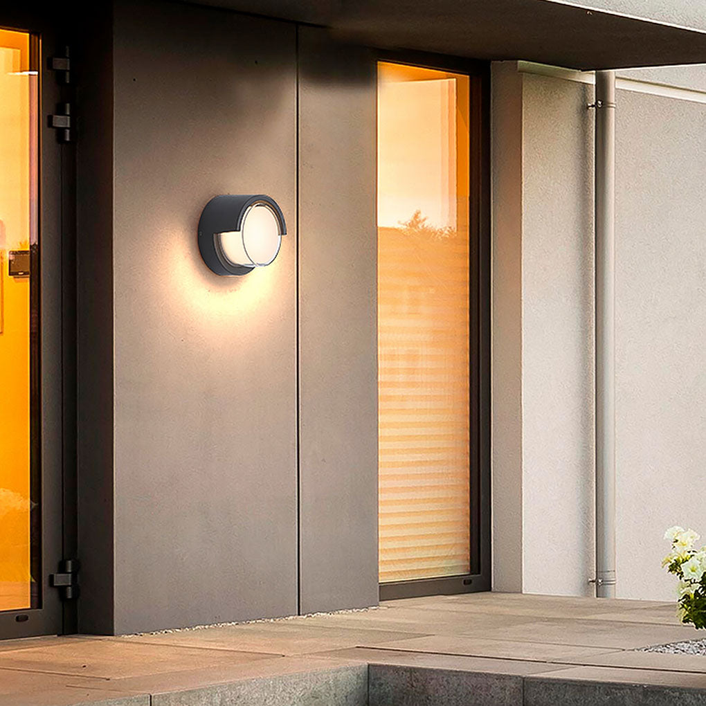 Modern Outdoor Round Square Waterproof Wall Light For Villa Garden Balcony Door Front