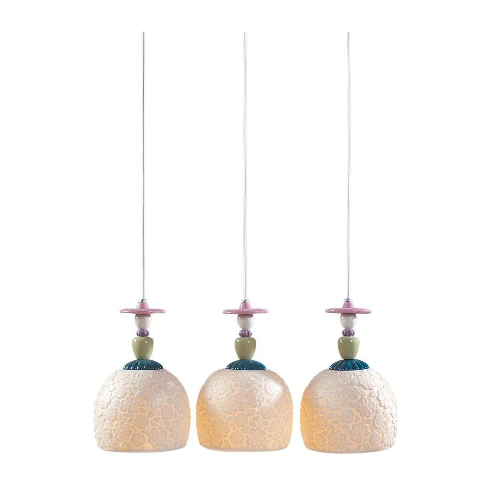 Lladro Mademoiselle Lineal Canopy 3 Lights Gazing At The Ocean Ceiling Lamp (US)