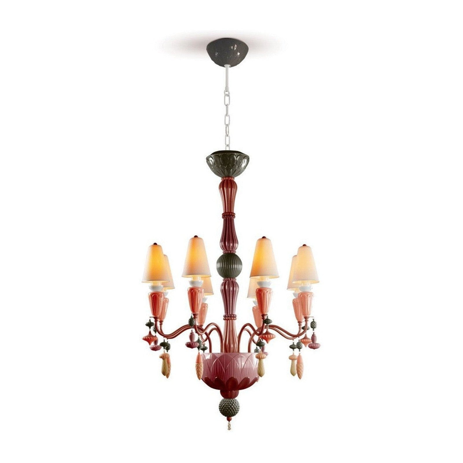 Lladro Ivy and Seed 8 Lights Chandelier Flat Model (US)