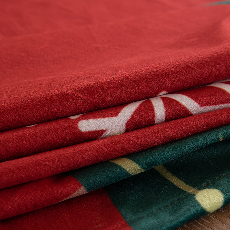 CozyEazy Velvet Red Christmas Tablecloth
