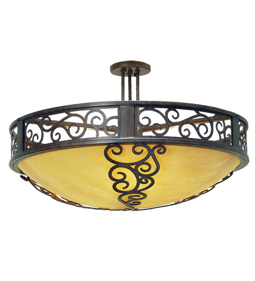 Three Light Semi-Flushmount