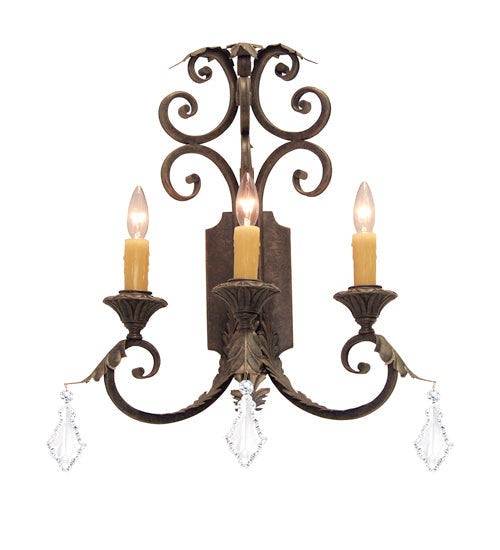 Three Light Wall Sconce