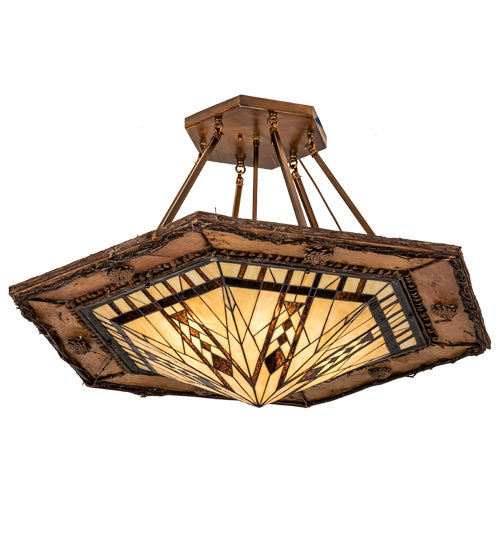 Six Light Semi-Flushmount