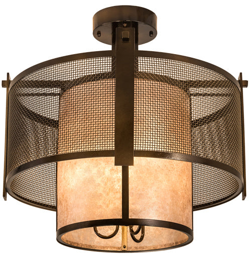 Three Light Semi-Flushmount