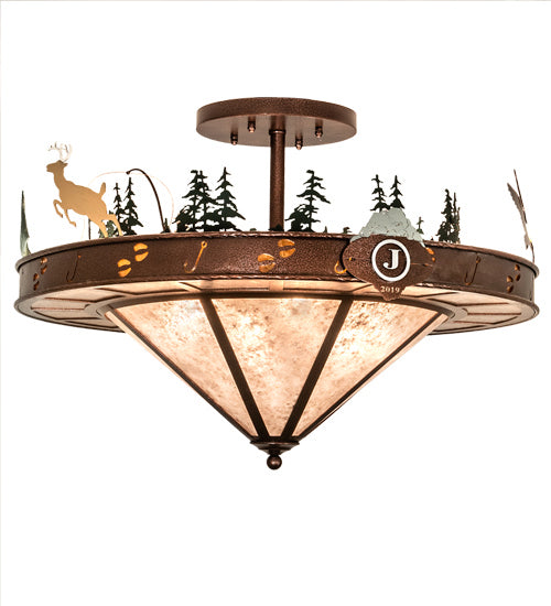 Six Light Semi-Flushmount