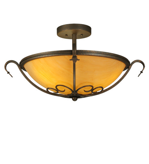 Three Light Semi-Flushmount