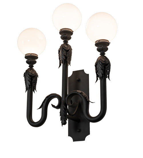 Three Light Wall Sconce