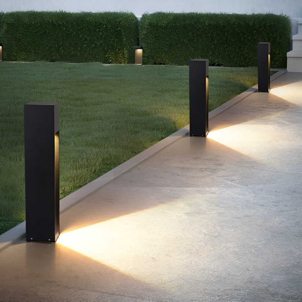 Square 5W Led Waterproof Black Modern Pathway Light