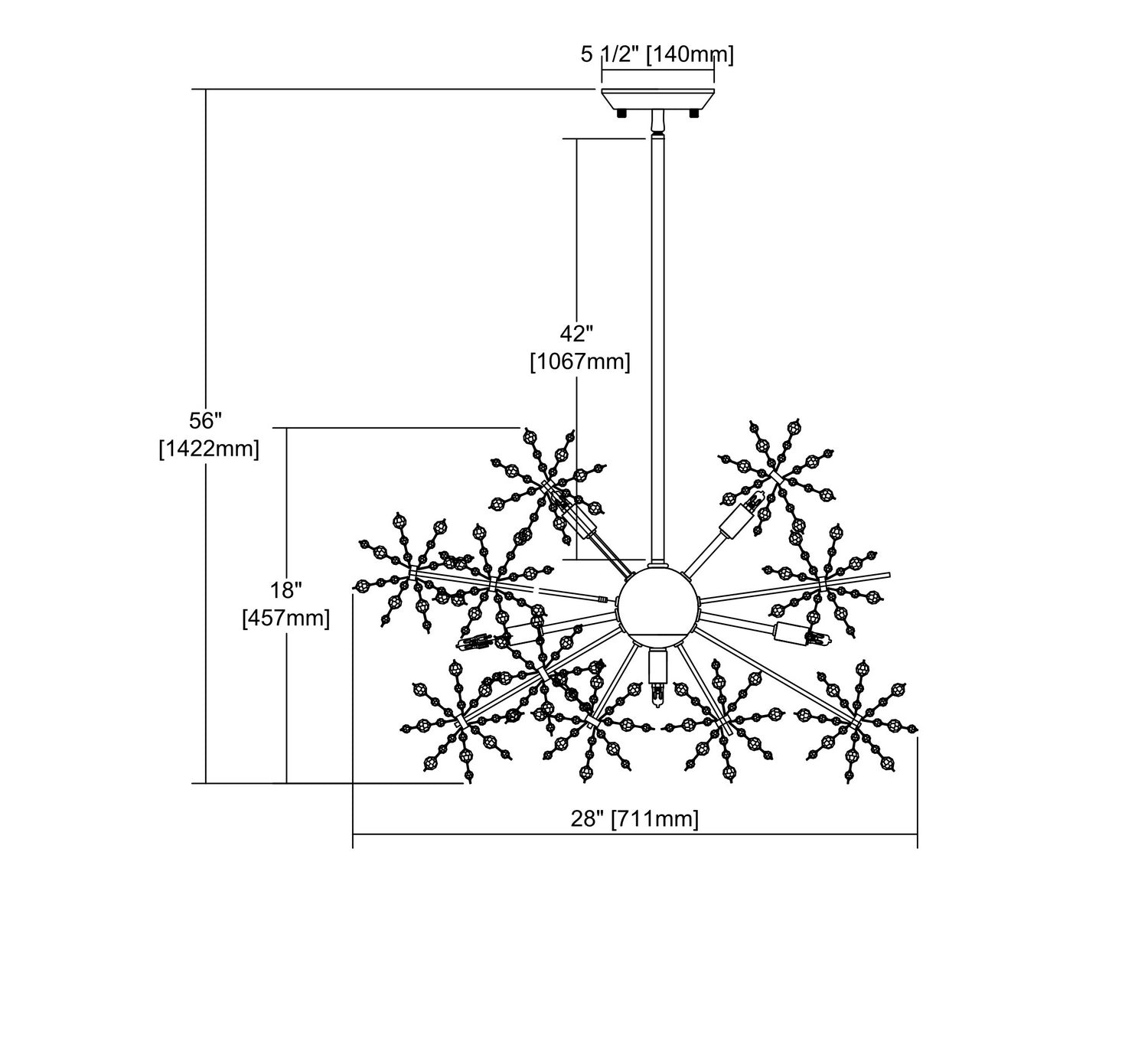 Snowburst 11 Light Chandelier