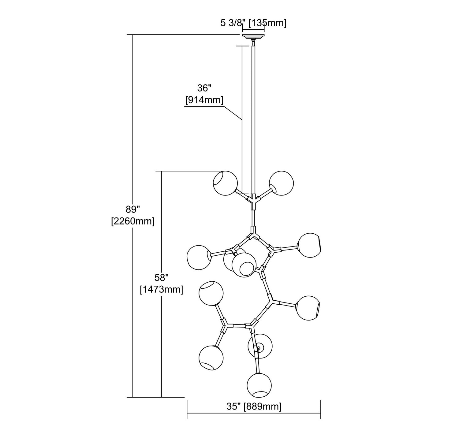 Synapse 11 Light Chandelier