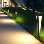 Round Gray Modern Solar Outdoor Lights Ha076213