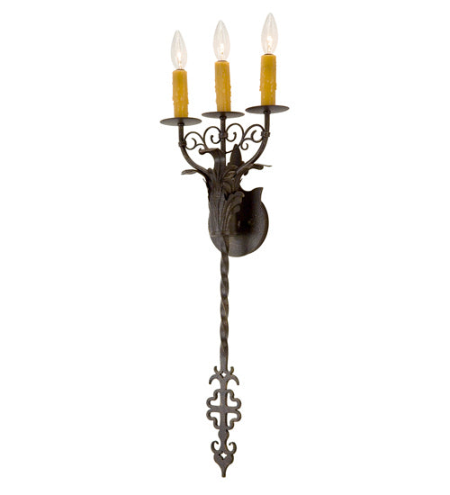 Three Light Wall Sconce