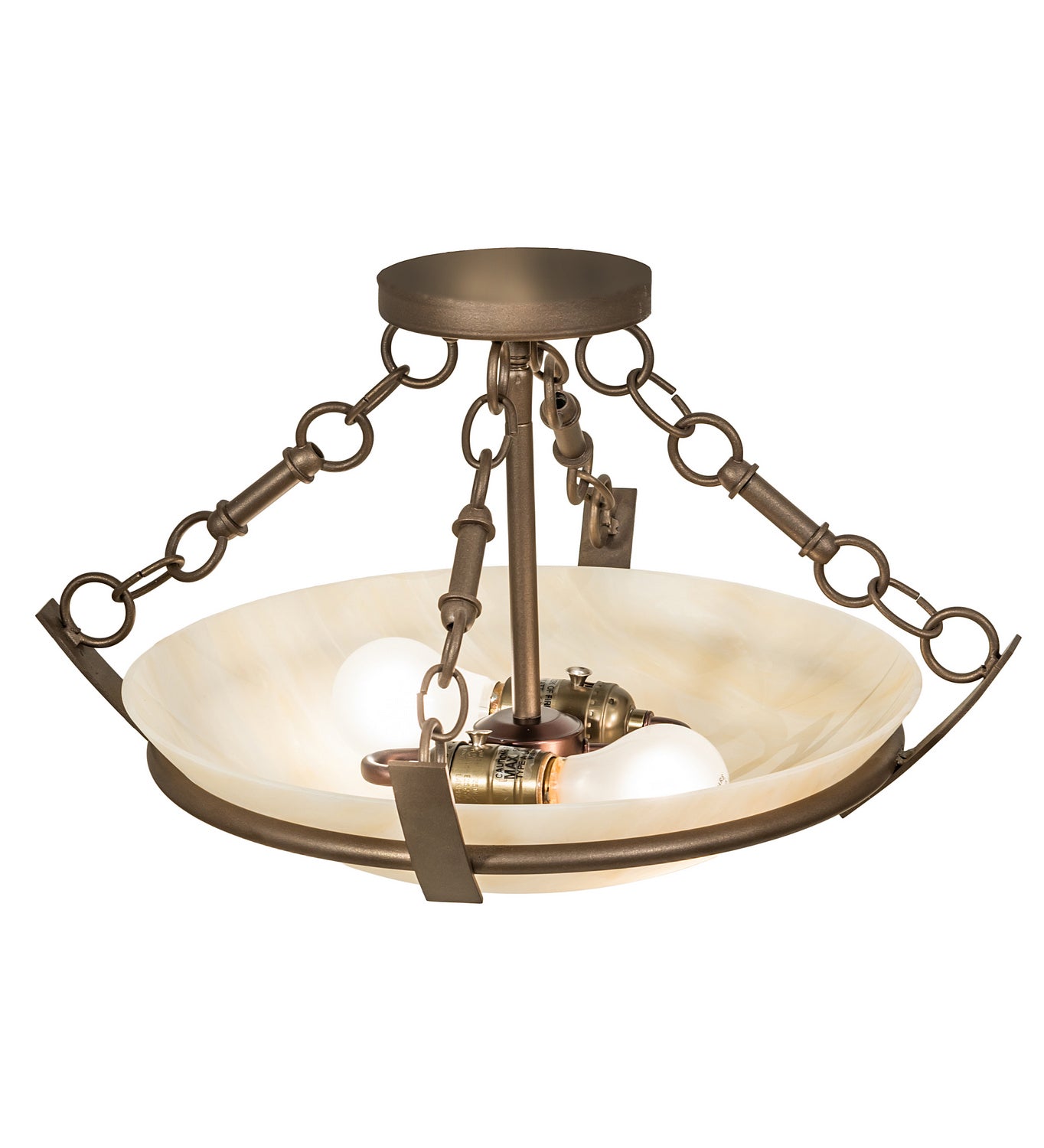Two Light Semi-Flushmount