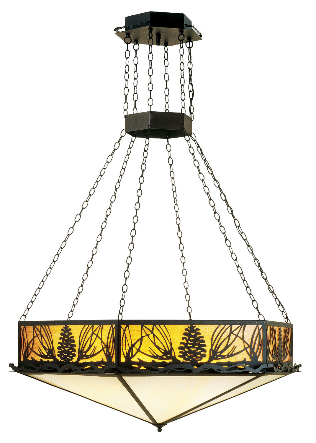 Six Light Inverted Pendant