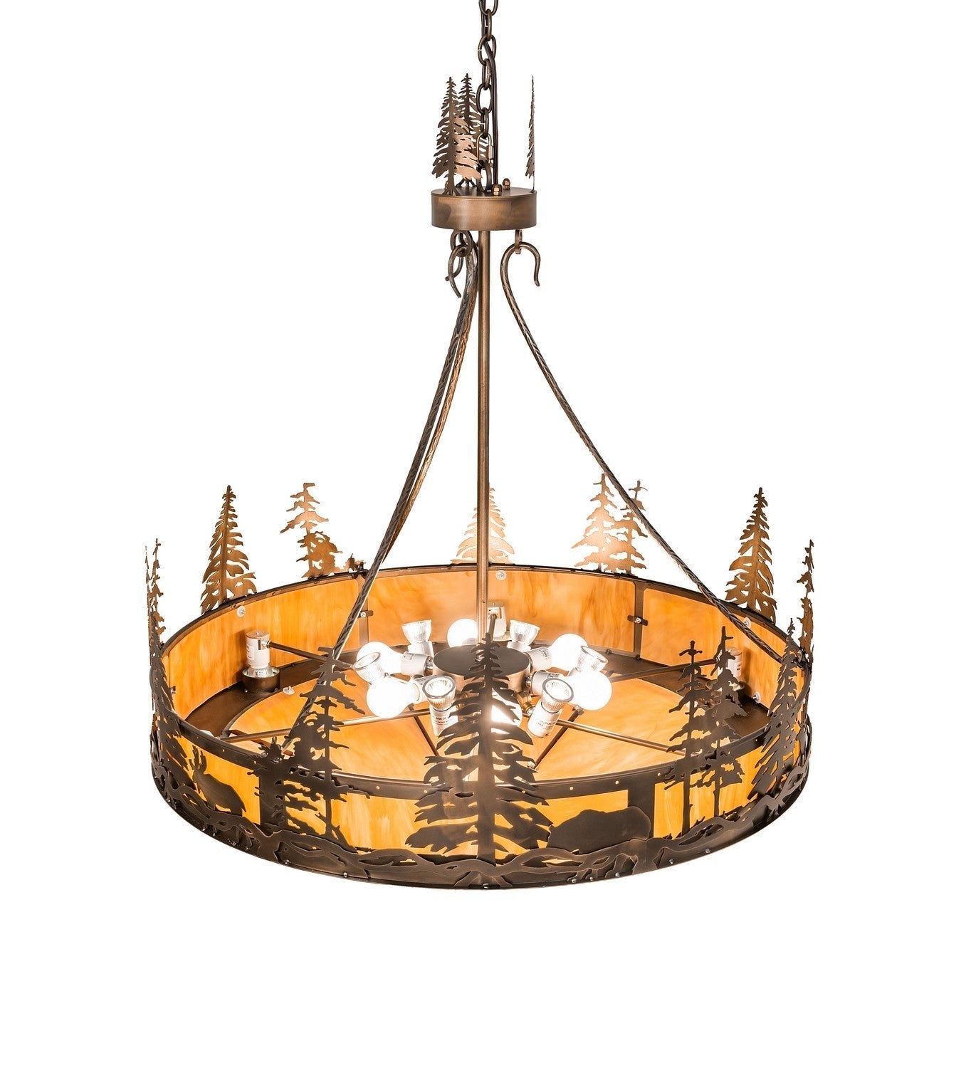Wildlife At Dusk 12 Light Pendant