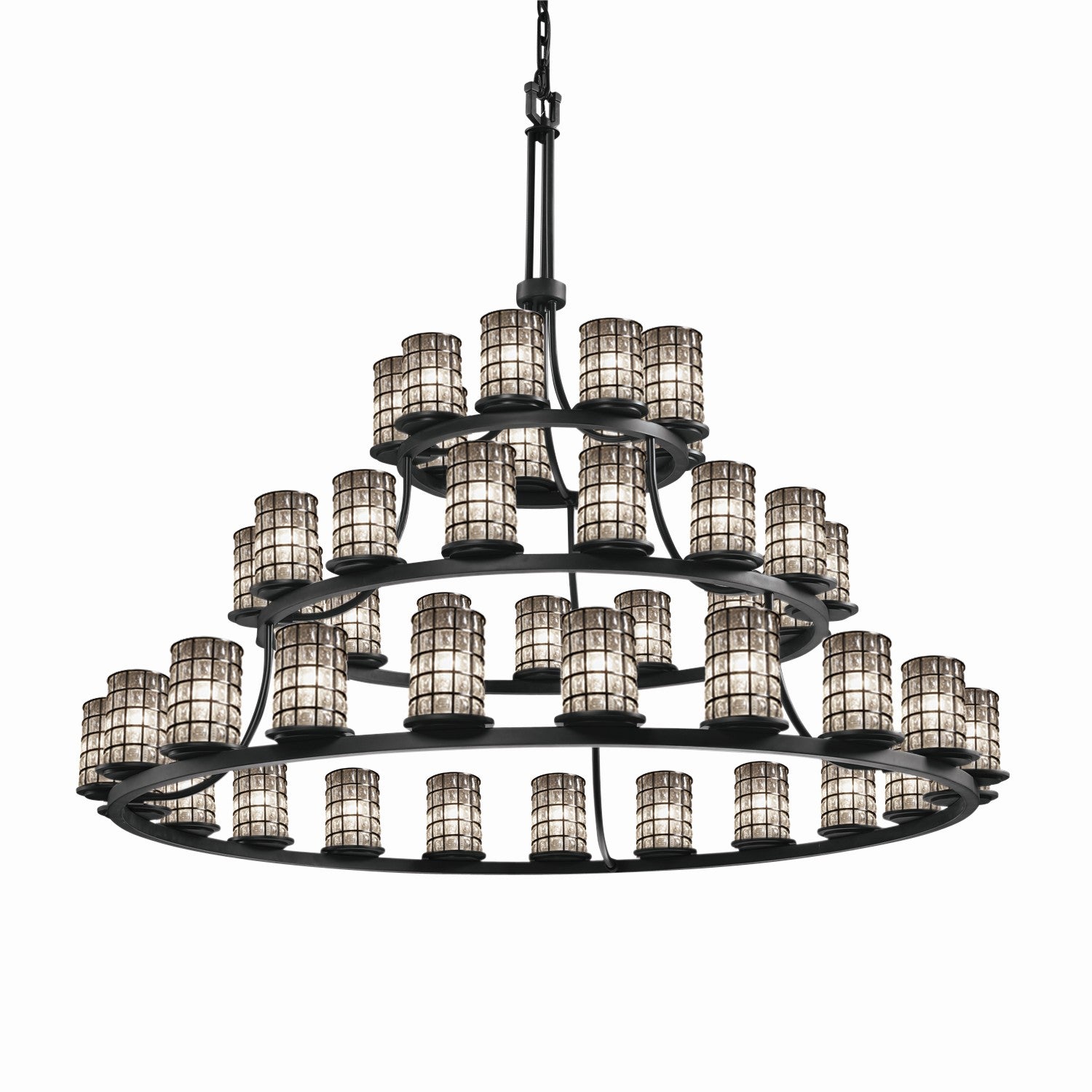 Wire Glass 45 Light Chandelier